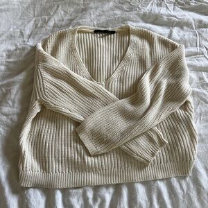 Jenni Kayne Cropped Cotton Cabin Sweater